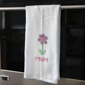 Homemade Gifts Kids Can Make: Sandpaper Printed Towels