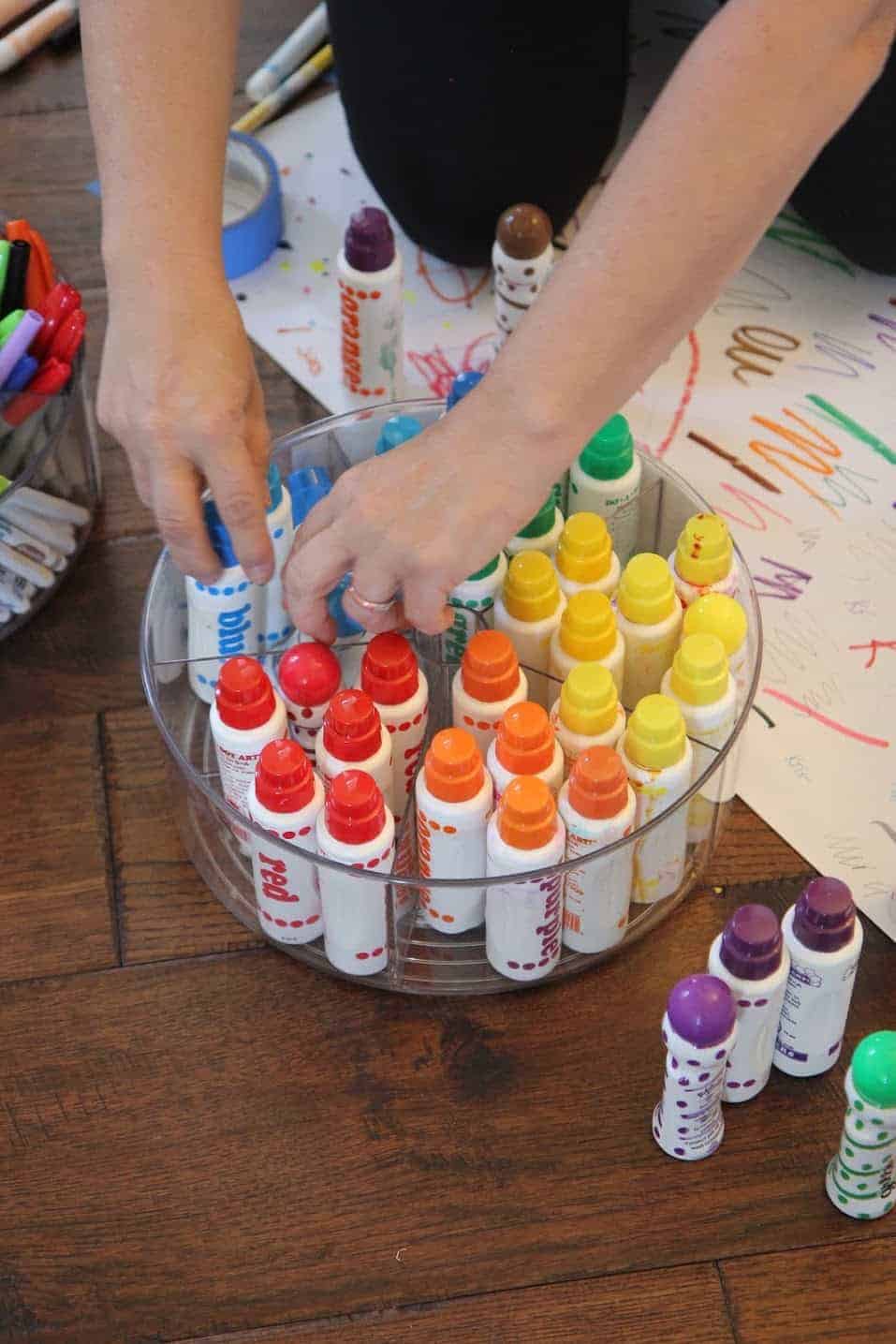 kids craft storage & organization tips