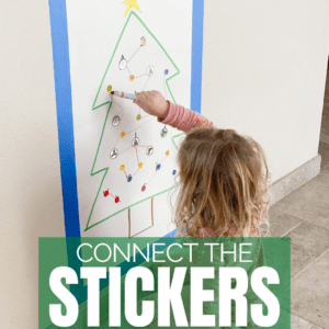 Christmas tree connect the sticker game