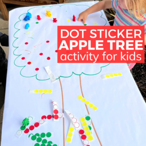 apple tree themed activity for preschoolers using dot stickers