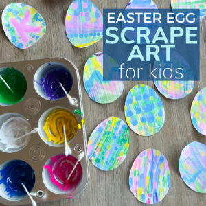 easter themed scrape art painting