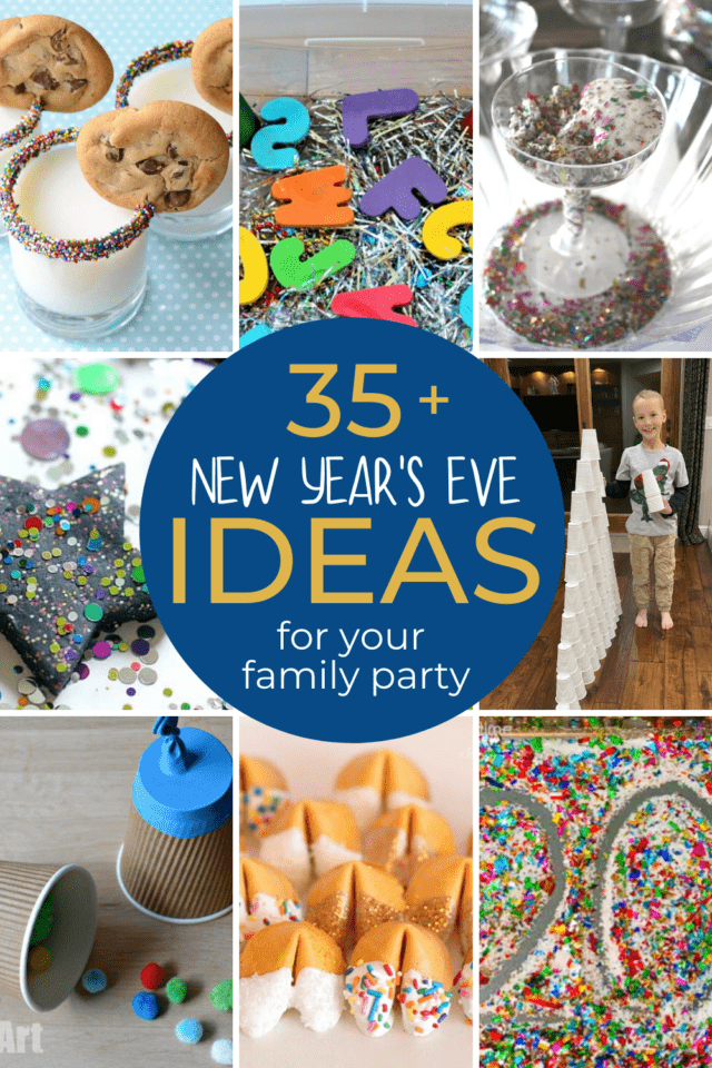 New Year's even snacks, games, crafts, and activities for kids