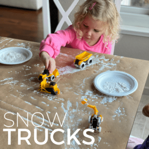 Snow Trucks Winter Art Activity