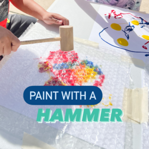 Toddler Art Activity with Hammers